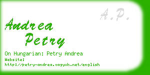 andrea petry business card